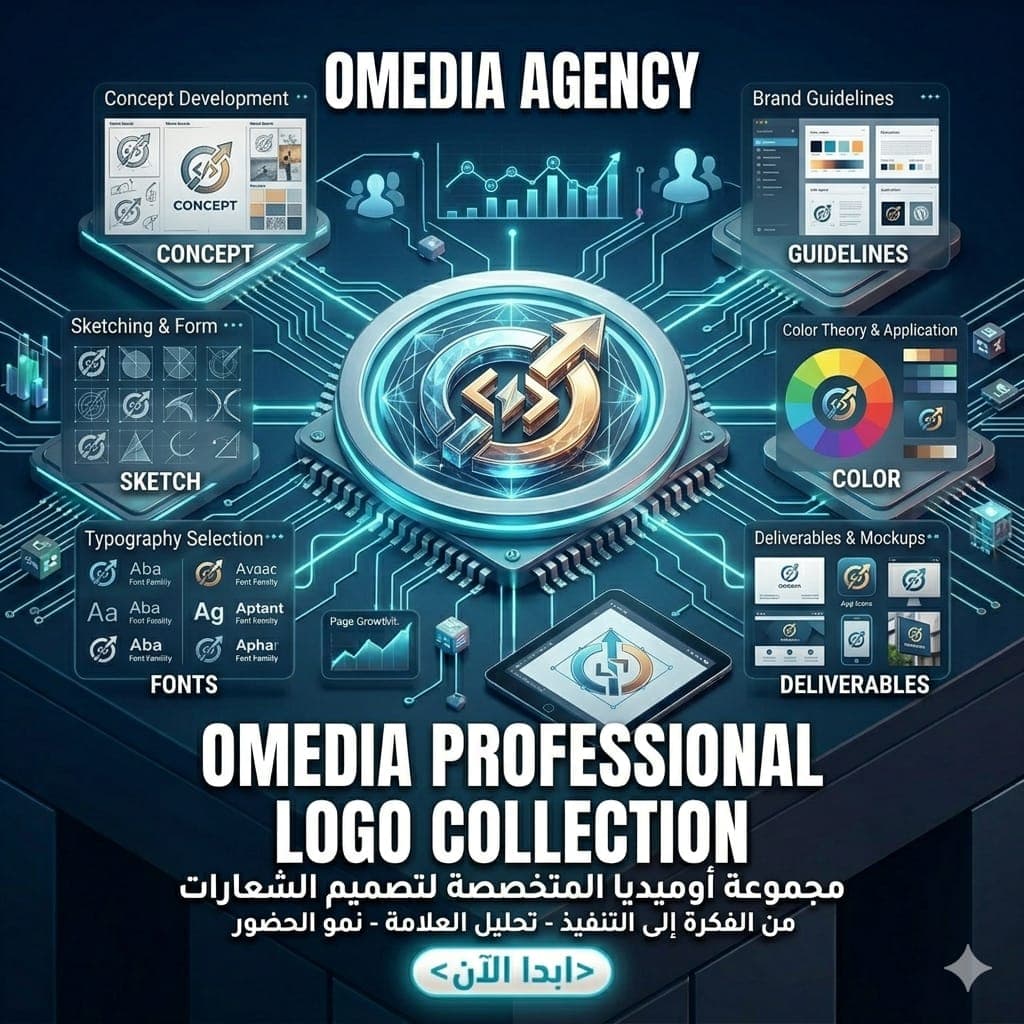 تصميم لوجو احترافي وهوية بصرية