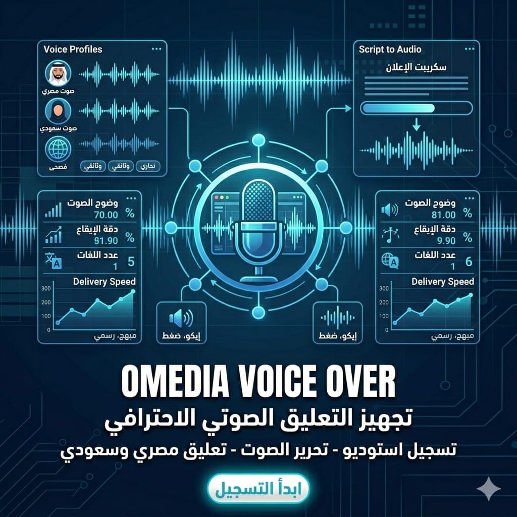 خدمات الإنتاج الصوتي والتعليق الإبداعي